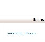 list database dan usernamenya